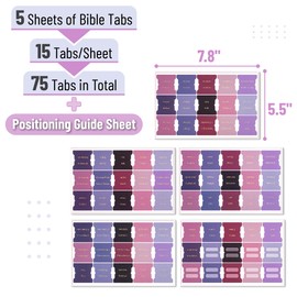 Mr. Pen- Bible Tabs, 75 Tabs, Berry Bloom, Gold Foil Embossed Lettering, Laminated Bible Tabs for Women and Men, Bible Tabs for Study Bible Index Tabs, Bible Book Tabs, Bible Labels Tabs