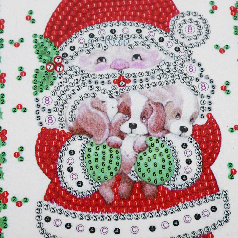 DIY Christmas Santa Claus Pattern Diamond Painting Notebook Kits Decoration
