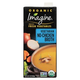Imagine Organic Vegetarian No-Chicken Broth, 32 fl oz (Pack of 6)