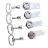 Hsthe Sea 8 Pieces Square Lock Zinc Alloy Cabinet Door