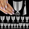 JSRQT French Nail Tips Set, 240 Pieces, 15 Sizes, Oval