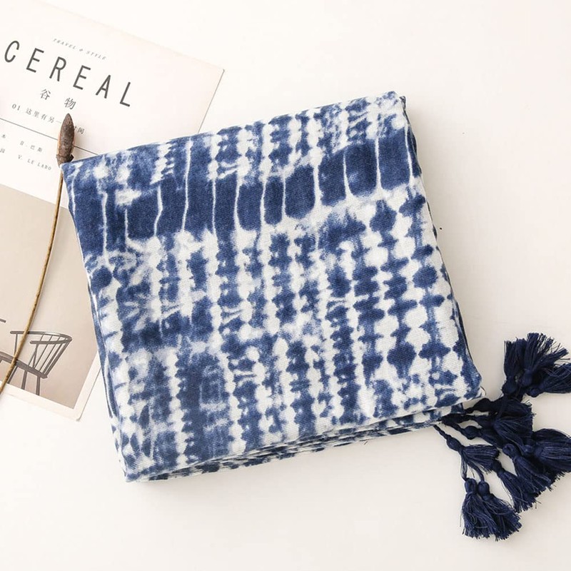 FASELE Scarf, Large, Soft, Soft, Fluffy, Cotton, Linen, Plain, Gentle,