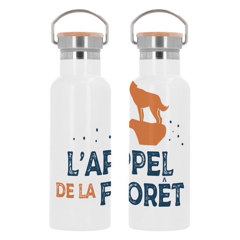 Edelstahlflasche Isolierte Thermosflasche - Der Appell des Waldes Nature Loup