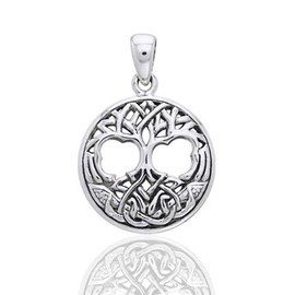 United Worlds - Tree of Life Celtic Knot Symbol Sterling Silver Pendant