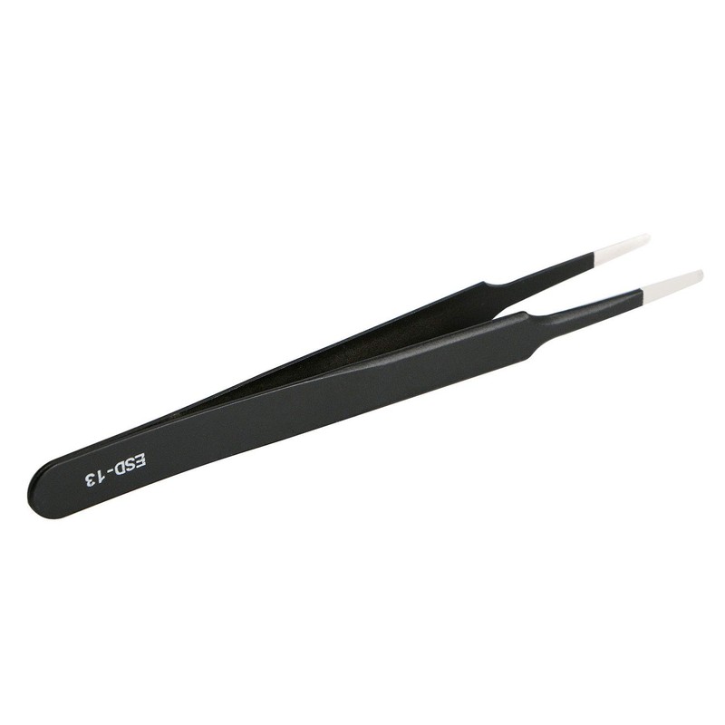 Aoje-Link ESD-13 Professional Anti-Static Precision Technology Tweezers, Non-magnetic Flat and