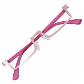 KKD Frameless Cosplay Moe Glasses Under Rim Fashion Glasses Metal Square Frame