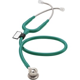 MDF MD One Stainless Steel Premium Dual Head Infant-Neonatal Stethoscope, Aqua Green Tube, Silver Chestpieces-Headset, MDF777I09