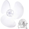 White 3 Leaves Clear Fan Blade Replacement for 12 Inch
