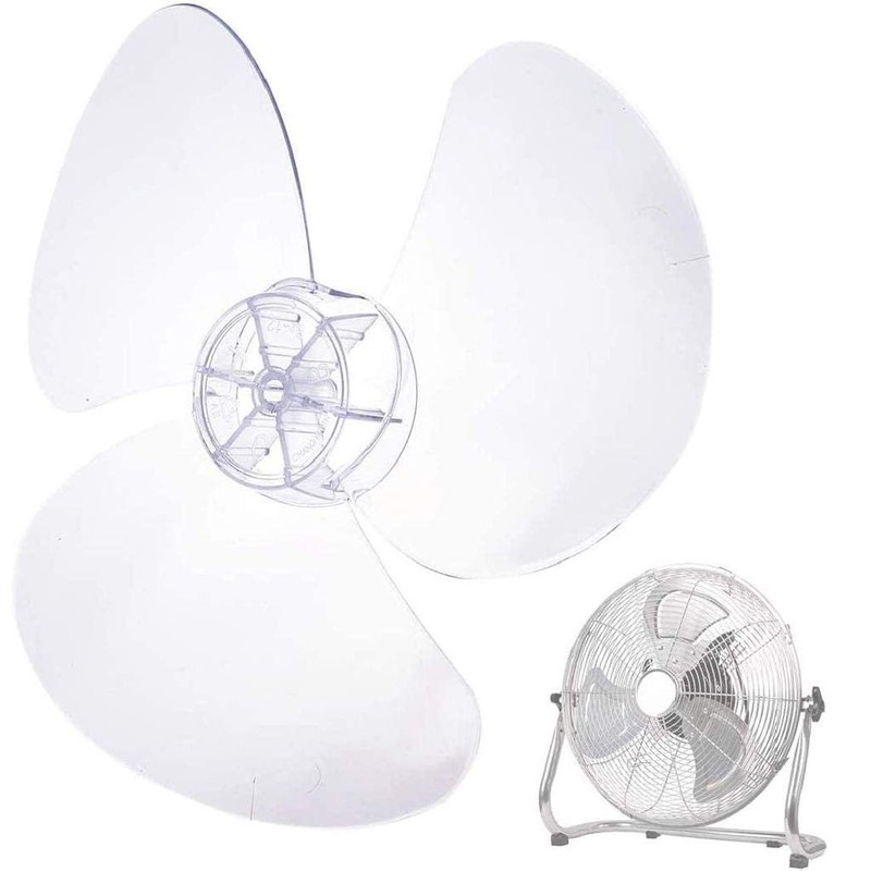 White 3 Leaves Clear Fan Blade Replacement for 12 Inch