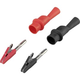 VOLTCRAFT MSK-111 Crocodile Clip Plug 2 mm CAT III 1000 V, CAT IV 600 V Black,Red