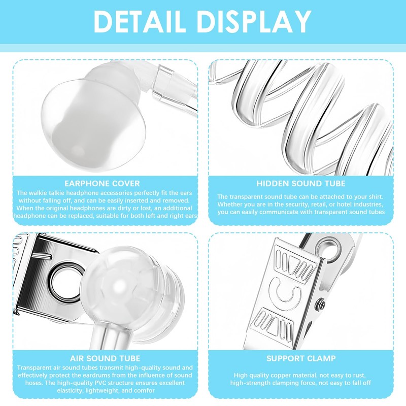 Earphones Sound Tube for Radios, Sound Tube Ear Insert, Bi-directional