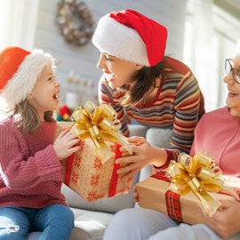 10Pcs Gold Bows For Gift Wrapping,Pull Bows For Gift Wrapping,Gift Bows For Presents,Big Bow For Present,Pink Bows Use for Wedding Christmas Birthday Party Gift Baskets Flower Gift Boxes Decoration