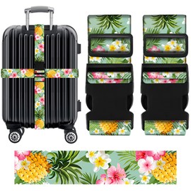 Luggage Straps, 2 Pcs Luggage Straps for Suitcases Strap Suitcase Belts, Baggage Identifiers Suit Case Accessories with Buckle Nylon Adjustable Band Over Handle for Airport(04)