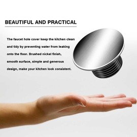 Sink Tap Hole Cover Kitchen Faucet Hole Cover Brushed Stainless Steel (1 to 1.6 Inch in Diameter) (1.10-1.60 inch)