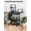 3D Printer Table, Rolling 3D Printer Stand Workstation Desk Cart