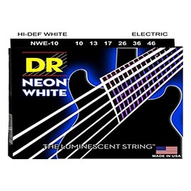 DR Strings NWE-10 Hi-Def Neon White Electric Medium
