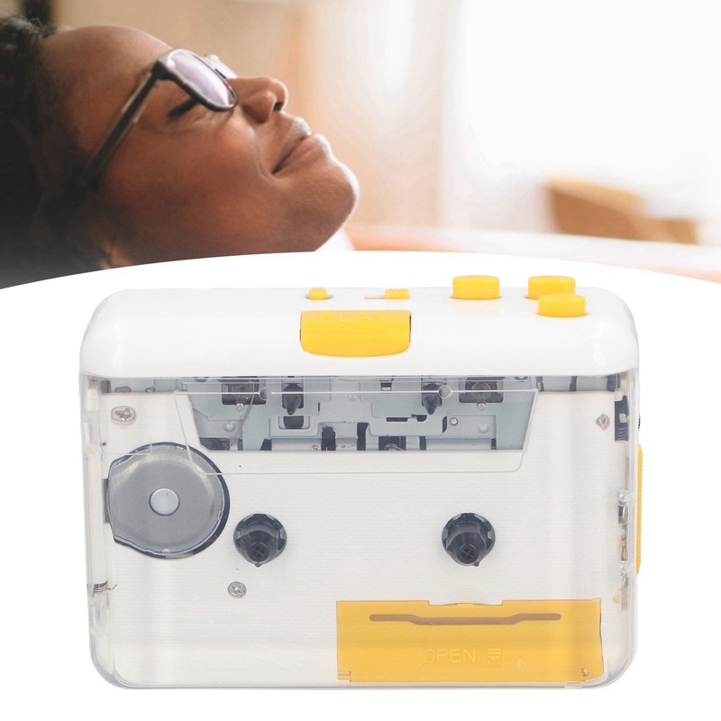 Cassette to MP3 Converter Battery USB Powered Portable Cassette Player