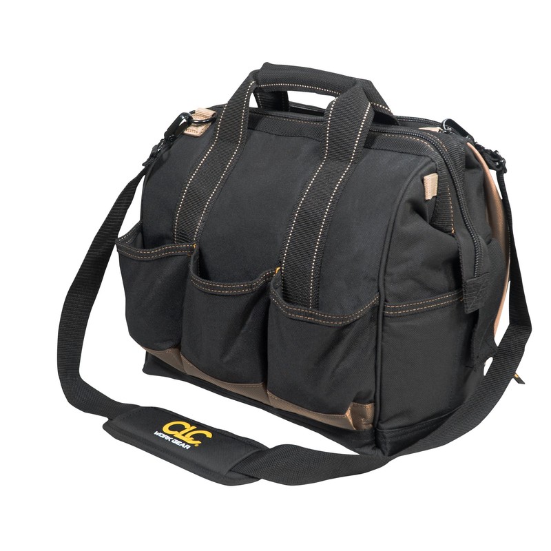 Custom Leathercraft1537 Multi-Compartment Tool Carrier, 30 Pocket, 13 In.