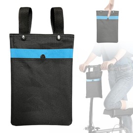 EDWERD Knee Walker Handlebar Bag - Universal Foot Recovery Storage Pouch Tote for Knee Scooter, Rollator, Wheelchair, Bike(Black-A)