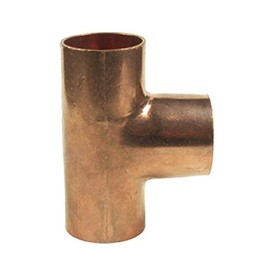 Libra Supply 3/8 in. Copper Tee – [Pack of 5 pcs, Click in for more size options], 3 Way Pipe Connectors with Sweat Solder Connections | Pipe Fittings, Supplies & Spare Parts