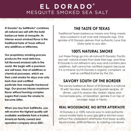 Artisan Salt Company El Dorado Mesquite Smoked Sea Salt, Zip-Top Pouch, 4 Ounce