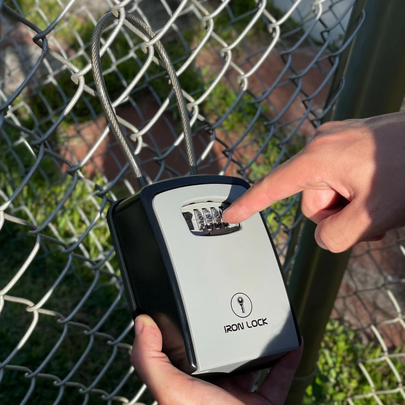 Iron Lock® - XXL Key Lock Box Portable and Wall