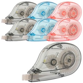 CUXFLS White Correction Tape Whiteout Correction Tape - Easy to Use, Instant Correct Wrong Writing at Anytime, Writing Supplies for Office and School - 6 Packs