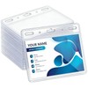 100 Pack Horizontal Card Protector 4x3 Inch Clear ID Holder