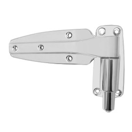 Kason 1248 Reversible Spring-Assisted Cam-Lift Hinge Chrome Finish for Walk-in Freezer Cooler Refrigerator (Flush)