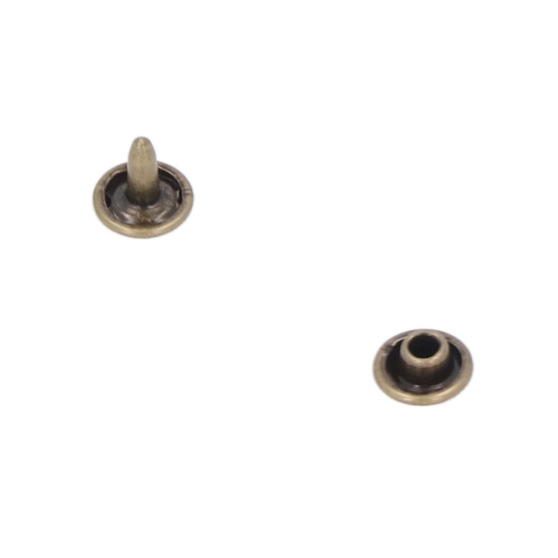 500set Metal Studs Rivets 8mm DIY Iron Double Flat Burr