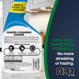RMR Shower Spray, 2-in-1 Glass and Surface Cleaner Plus Repellent, Streak-Free Multi-Surface Treatment for Window, Car, and More, 30-Fluid Ounce Spray Bottle