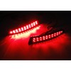 2x Red Lens Rear Bumper Reflector LED Tail Stop Brake
