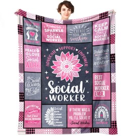 Social Worker Appreciation Gifts, Social Worker Gifts for Women, Gifts for Social Workers, Social Worker Month Gifts, Social Worker Graduation Gifts, Best Social Worker Gifts Blanket 60" x 50"
