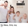 iHave Toothbrush Holders Bathroom Accessories with Toothpaste Dispenser, 4 Cups