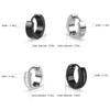 Wodasi 12 Pairs Men's Earrings, Black Silver, Men's Stainless Steel