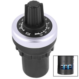 Litensh LA42DWQ 22mm 2K Governor Rotary Potentiometer Pot Inverter Converter Resistance Variable Speed Drive Potentiometer Switch, 2 K ohm