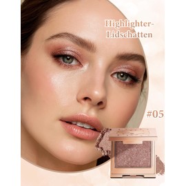 Erinde Single Glitter Eyeshadow, Highly Pigmented and Long-Lasting Eyeshadow, Soft Texture Makeup Palette, Metallic and Pearl Shine, Suitable for Any Occasion, 3.5 g #05