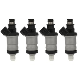 4Pcs Fuel Injectors ANGLEWIDE FJ337 Fuel Injectors Set fit for 1996-2001 for Acura for Integra 1.8L, 1996-1998 for Acura for RL/for TL, 1996-1997 for Honda for Civic del Sol 1.6L, 1 Hole