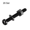 sourcing map Nylon Screw Nut Washer Assortment Kit, M5x45mm Round