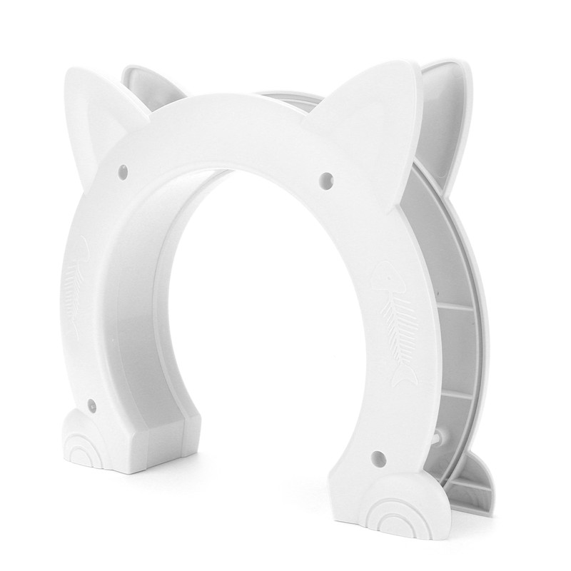 Cat Door Interior CatHead Shaped Plastic Cat Pass Through Door