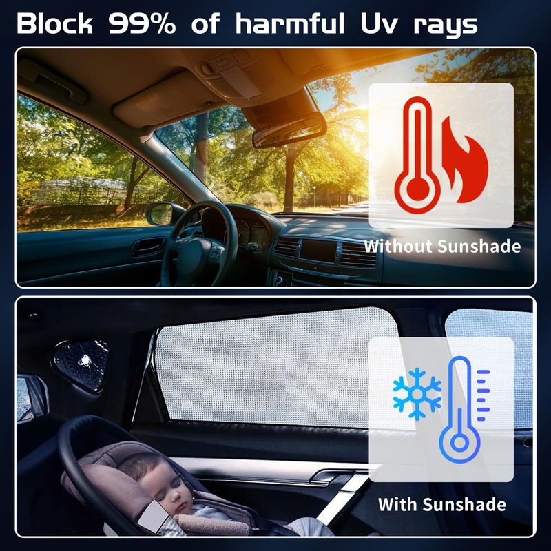 Internal Thermal Blind Set - 8 Pcs Compatible with VW