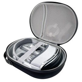 AWINNER Hard Carrying Case Compatible for Apple Vision Pro, Accessories VR Headset with Elite Strap, Ultra-Sleek Design for Travel (Black)