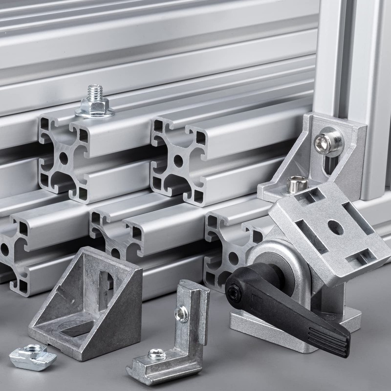 sourcing map 16Pcs Inside Corner Bracket Gusset, 38x38x18mm 2040 Angle
