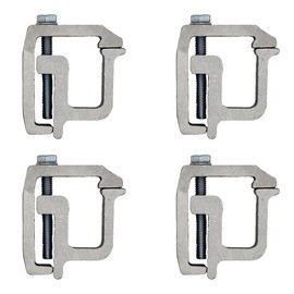 RAParts 4 PCS Heavy Duty Aluminum Silver Mounting Clamps for Truck Cap Topper Camper Shell