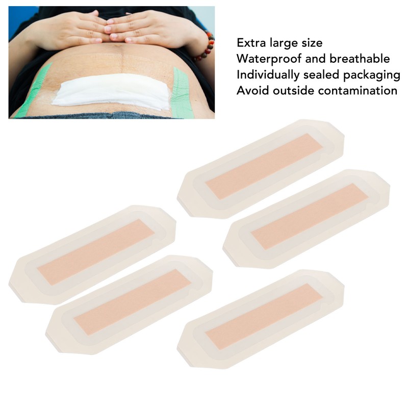 5pcs Scar Sheets Waterproof Wound Dressing Breathable Full Coverage Hygienic