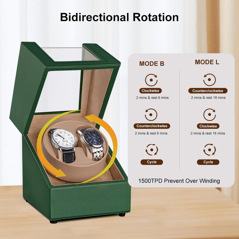 Watch Winder for Automatic Watches,Automatic Watch Winder Box,Double Watch Winder