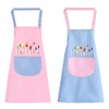 Lunyloer Kids Painting Apron, 2Pcs Kids Apron 60×45cm, Adjustable Cooking