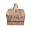 Amish Double Pie Carrier Square Oak Handmade Gingerich Style Basket