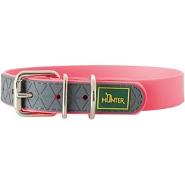 Hunter, Convenience Dog Collar, Made of Innovative Plastic Mix for Dog Training, Hunting and Leisure, neon pink