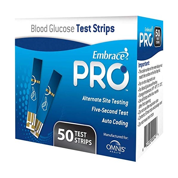 EmbracePRO Blood Glucose Test Strips 50ct Vial